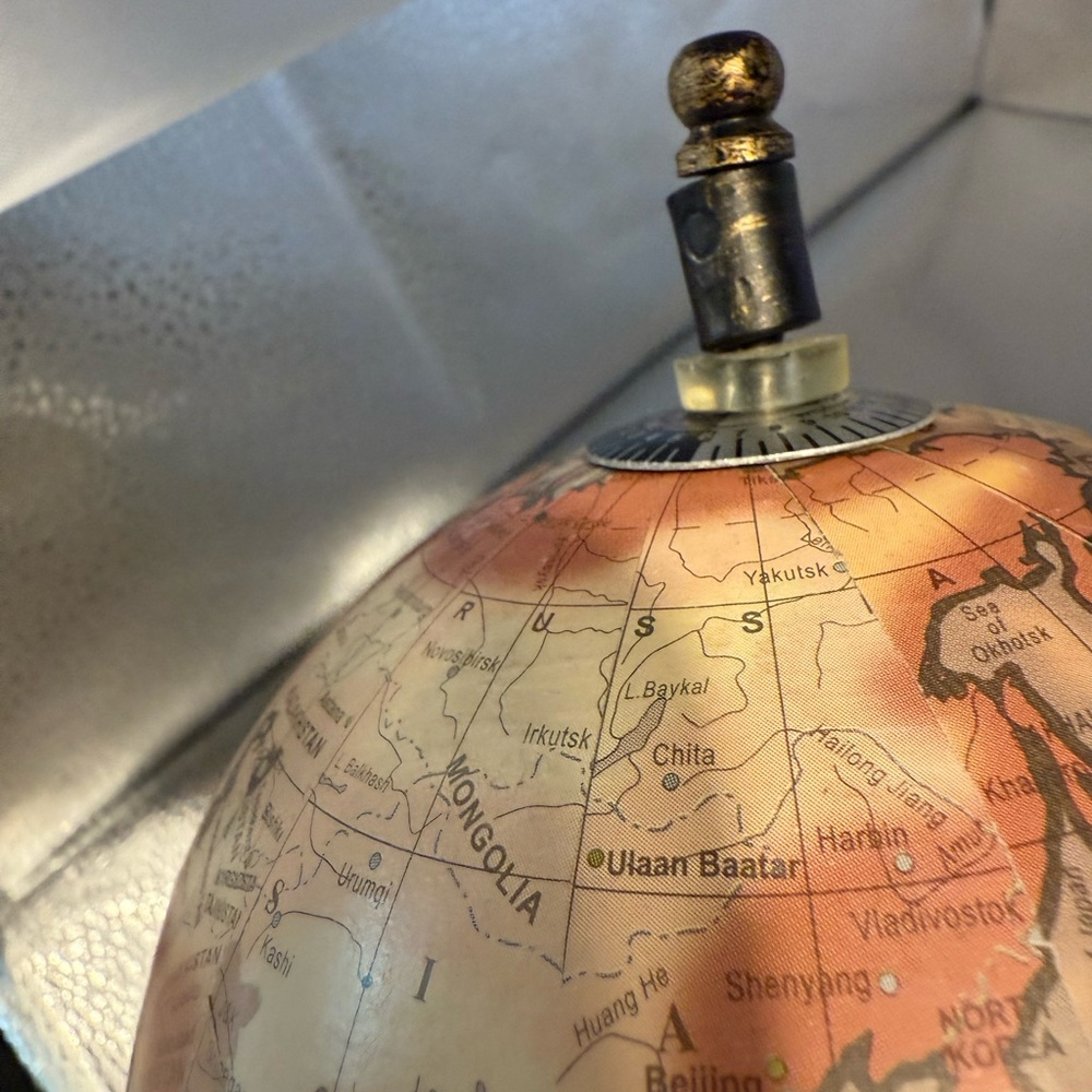 Vintage Style Globe with Wooden Base - Picture 5 of 8